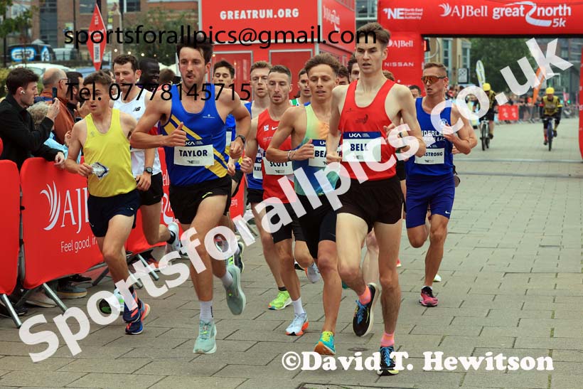 Mens 2024 UK Athletics 5k Road Champs., Newcastle/Gateshead Quayside.  Photo: David T. Hewitson/Sports for All Pics